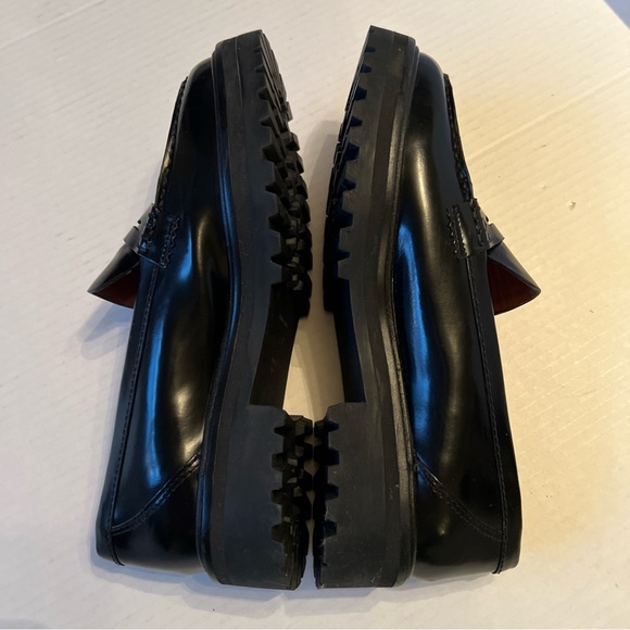 Reformation Agathea Sz 9 Chunky Loafers In Black NWOB - Picture 3 of 9